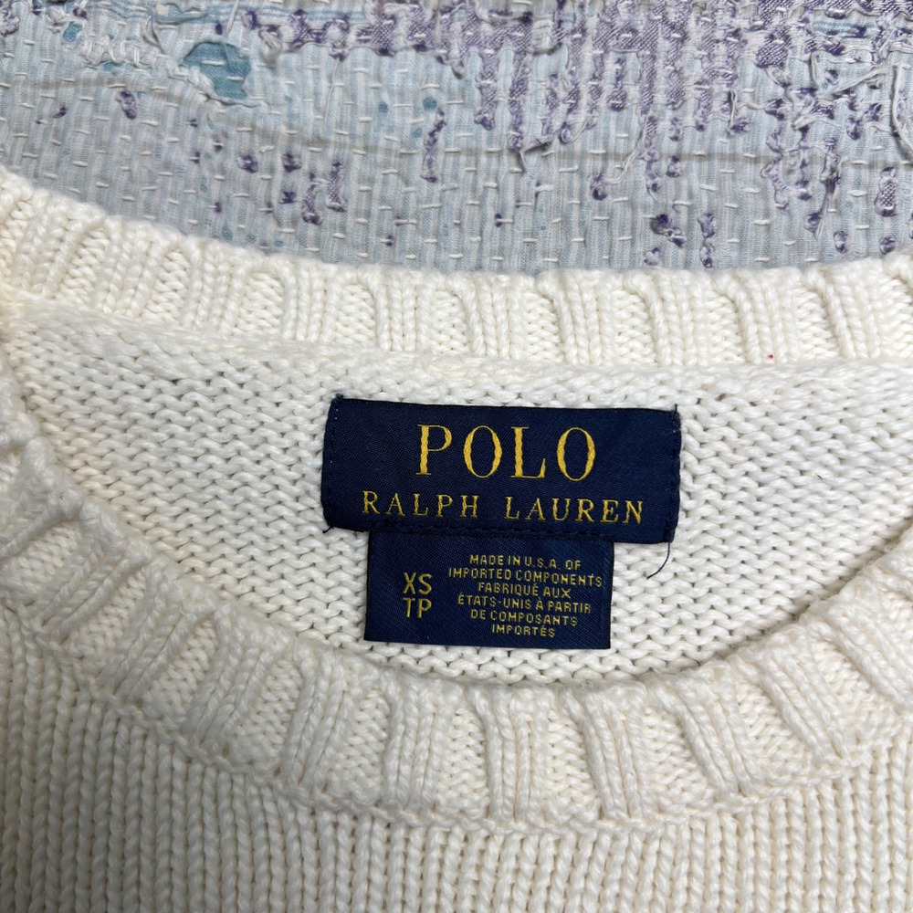 Polo Ralph Lauren American Flag Sweater USA Knit Crewneck Size XS - Picture 5 of 11